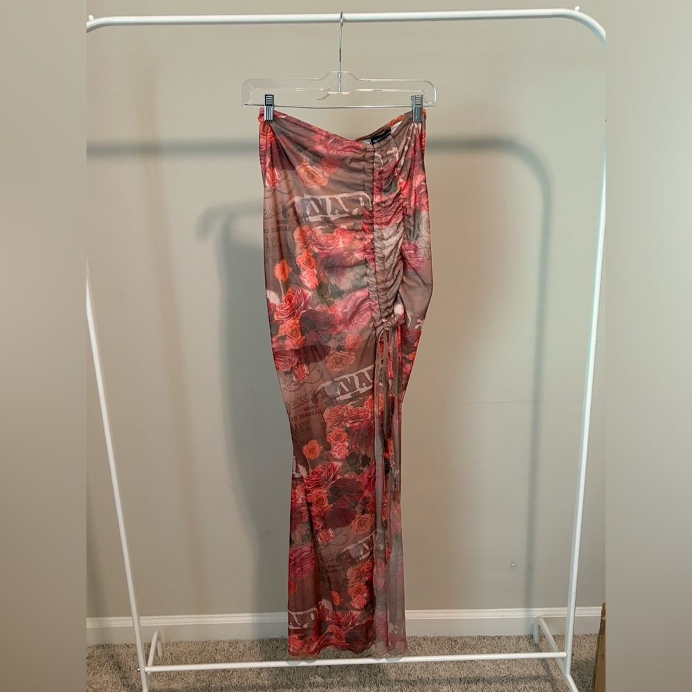 Pretty Little Thing maxi asymmetrical skirt